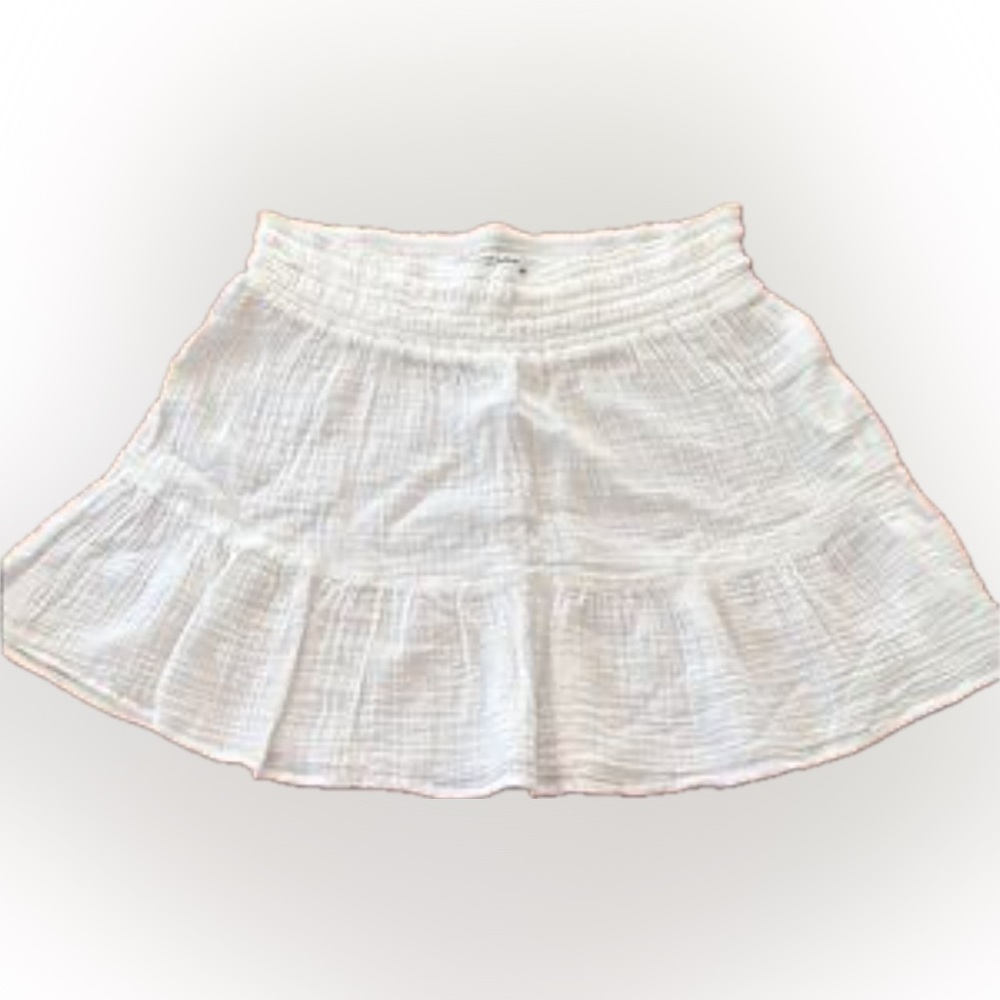 Abercrombie & Fitch | White linen Skater Skirt